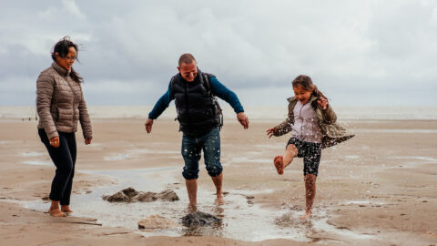 Family-Prestatyn-Beach-Visit-Wales