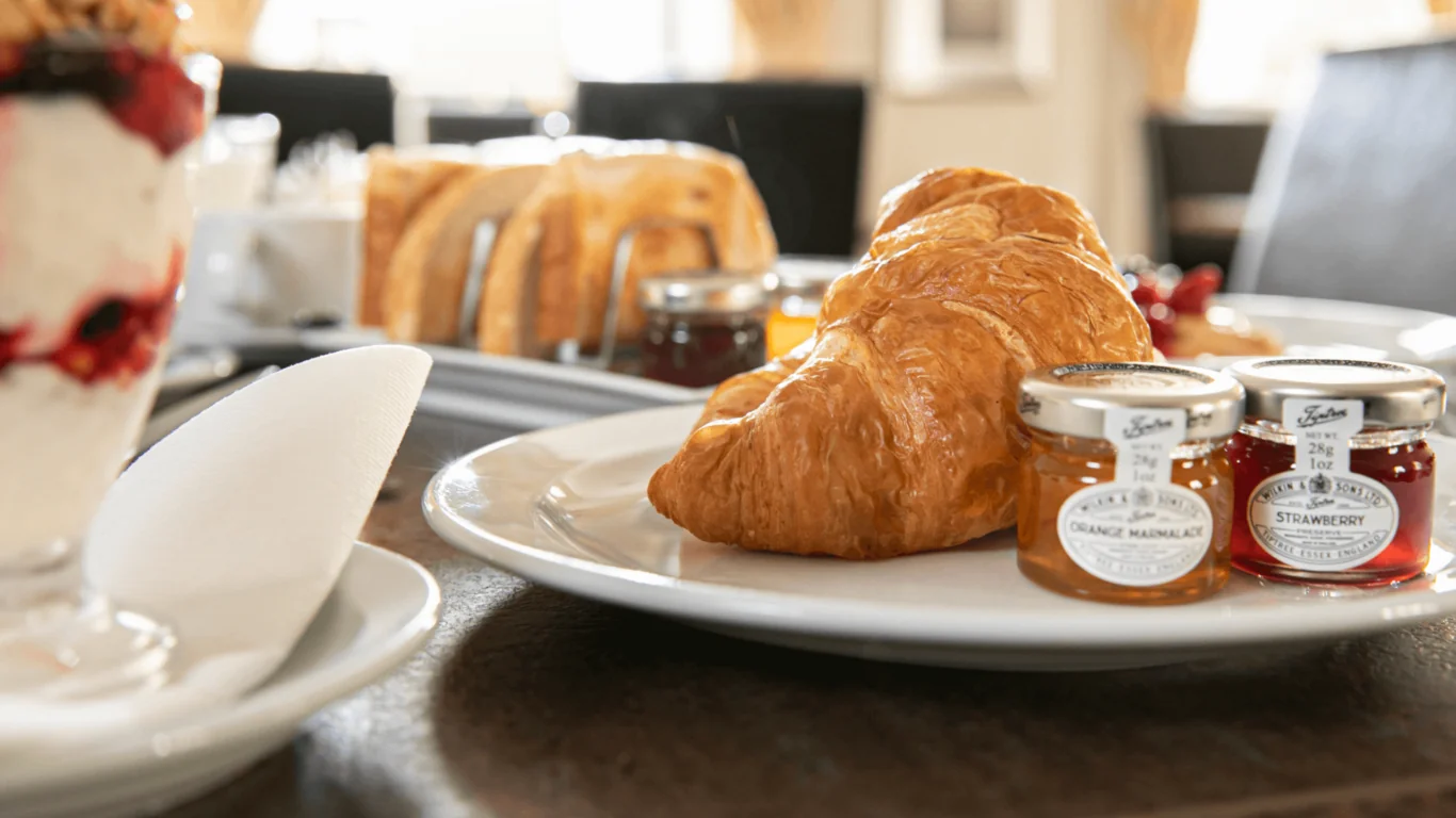Croissant and Jam, The Beaches Hotel, Prestatyn