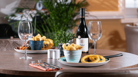 Ribeye Steak and Welsh butchers burger, The Beaches Hotel, Prestatyn